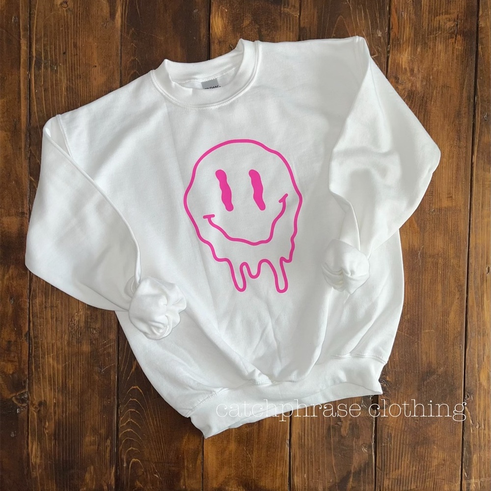 Youth drippy face sweatshirt